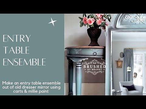 How to Take an Old Dresser Mirror and Turn It into an Awesome Entry Table