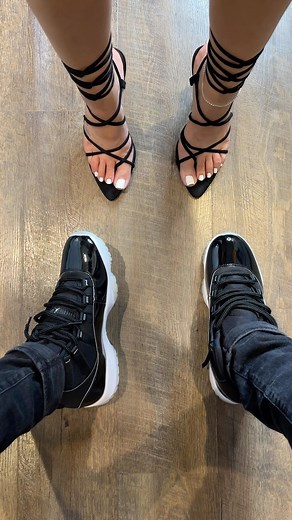 Blossom on Instagram: "Which set is your fav?😍🖤Which color should we do next? Let us know in the comments 👇🏽Don’t forget to tag your boo🫶🏽 Sneakers: @nike @jumpman23 Jubilee, Concord, Cap & Gown Heels: @misslolaofficial 2nd: Stassie, 3rd: Obsessed with me Use code FRESHWITBLOSSOM for $$$ off"