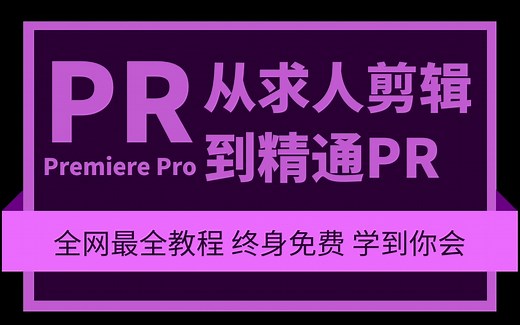 PR全网最详细教程，免费学到你会