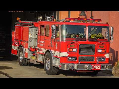 LAFD Engine 462 , FR64 & RA833 Responding