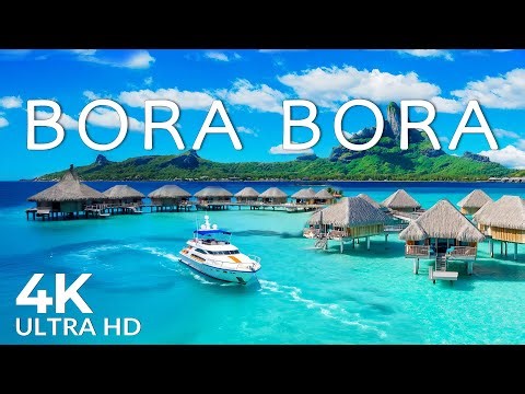 Bora Bora Paradise 4K Drone Footage | Overwater Villas, Turquoise Lagoons & Island Bliss UHD
