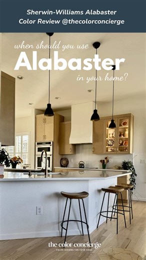 When should you use Sherwin-Williams Alabaster? Hopefully this video helps to shed some light on when you can use Alabaster in your home. To watch the full color review, comment ALABASTER and we'll send you the link! Want help with a paint color project in your home? Send us a message today! 💌 #SWColorLove #SherwinWilliams #PaintColorReview | The Color Concierge