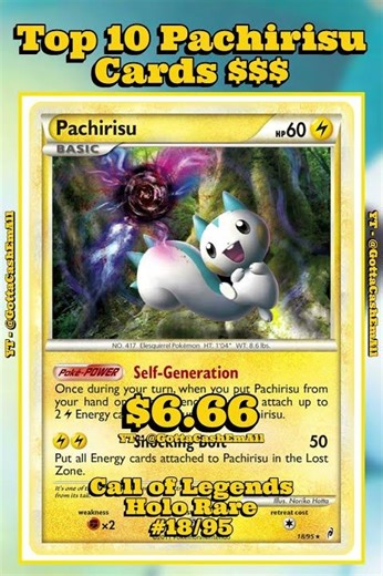 Top 10 Rarest Pachirisu Pokémon Cards ⚡🐿️ (Sinnoh Icon!) #pokemon #pokemoncards #pokémon #top10 #tcg