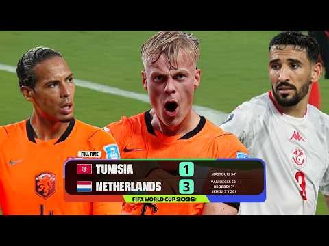 Netherlands vs Tunisia 3-1 Highlights | FIFA World Cup 2026 | تونس ضد هولندا ملخص المباراة