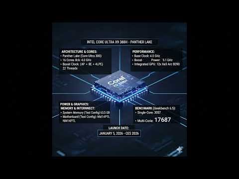 INTEL FLAGSHIP LEAK! 🤯 Core Ultra X9 388H (Panther Lake) FIRST Geekbench Scores! BEAT Core Ultra 9?