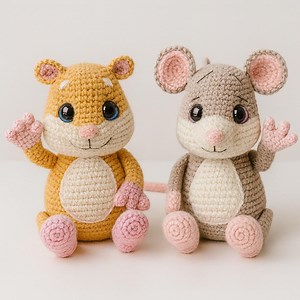 Amigurumi Hamster & Mouse Crochet Pattern | Stuffed Animal Plush Toy (digital Download) - Etsy