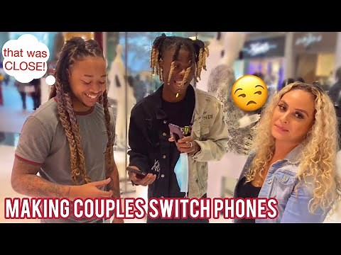 Making Couples Switch Phones Loyalty Test 💔 Public Interview