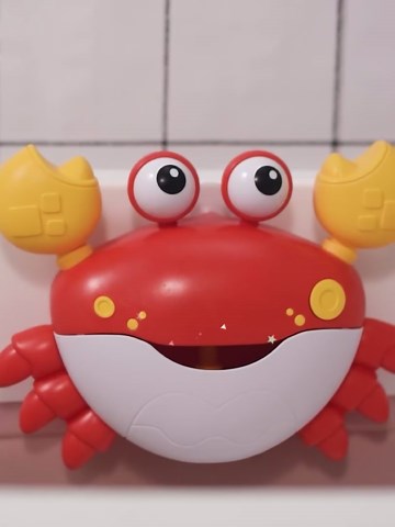 Crabby Bubble Bath Toy for Toddlers - Automatic Bubble Maker with 12 Children's Songs - Sing-Along Bath Bubble Machine for Baby, Toddler and Kids - Fun Bathtub Toy for Endless Bubble Play