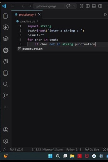 49. Python Program to Remove Punctuation Using Built-in Methods
