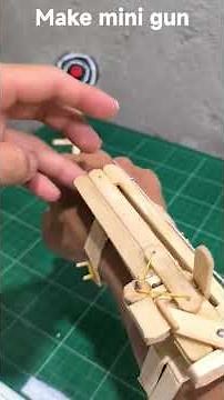 Watch me make a mini gun bow . form ice cream sticks . Wrist Darts | very easily