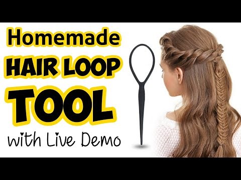 DIY hair loop tool||how to make hair styling tools at home||hair loop tool hairstyles||Sajal Malik