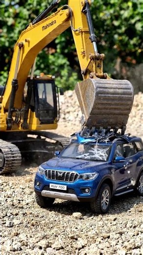 RC Excavator vs XUV 700: The Ultimate Destruction Challenge! 🚜💥🚙