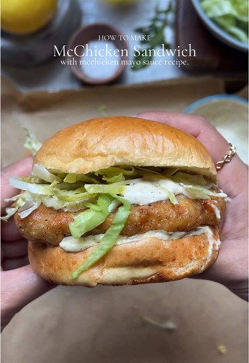 Homemade McChicken Sandwich Recipe with Mayo Sauce