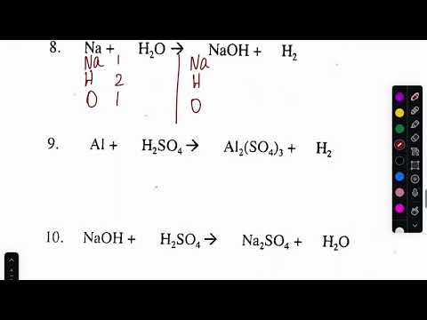 Balancing Equations Practice (2 sided)