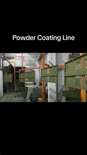 Automatic Powder Coating Process For Playground Equipment In Factory #playgroundequipment #factory