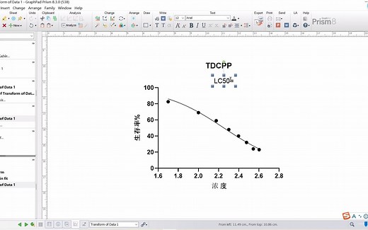 GraphPad Prism 计算 LC50 5分钟教程