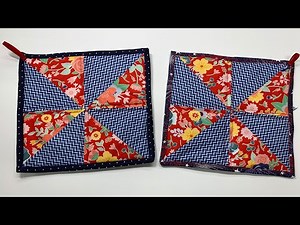 QUICK AND EASY QUILTED HOT PADS | 12 DAYS OF CHRISTMAS CRAFTS