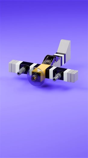 LEGO P-51 Mustang ✈️ Mini Bricks Fighter Build