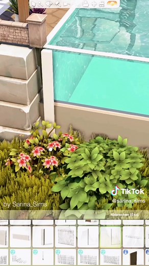 Glass Pool Ideas in The Sims 4 Building (No CC & No Mods)