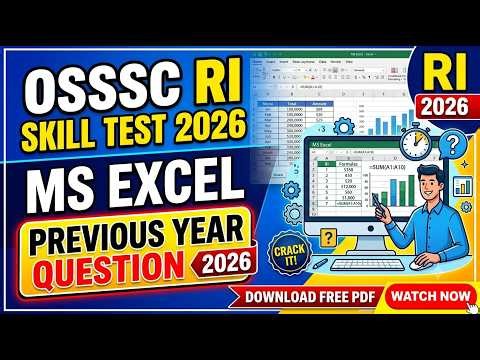 OSSSC previous year RI computer practical skill test question for PEO RI Junior assistant Exam