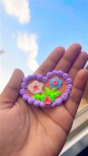লাভ এর ভিতর কি সুন্দর ফুল দুইটা 🌼🌼🌸🌸🌿🌿 #claycrafts #clay #Clayart #clayvideos #clayshorts