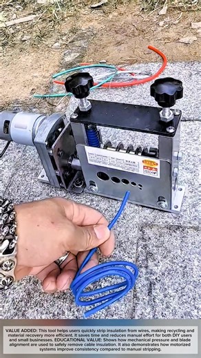 Electric Wire Stripping Machine for Fast Cable Recycling #craftedeveryday