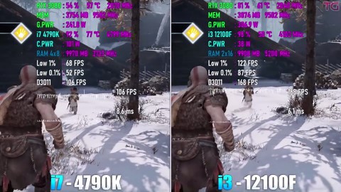 i3 12100F vs i7 4790K - 8 years difference