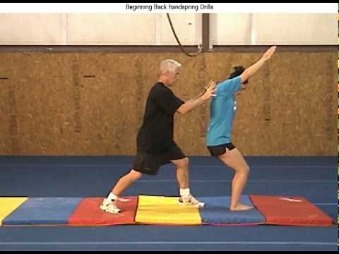Beginner backhandspring drills