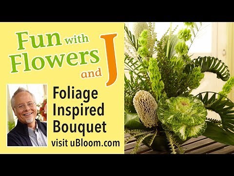 How to Arrange Flowers: Weave a Palm Leaf into a Nautilus Shell & Foliage Bouquet!
