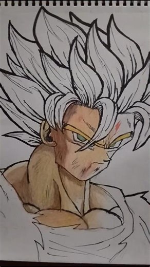 goku coloring process part:1 skin coloring #short#trending #goku#coloring#art