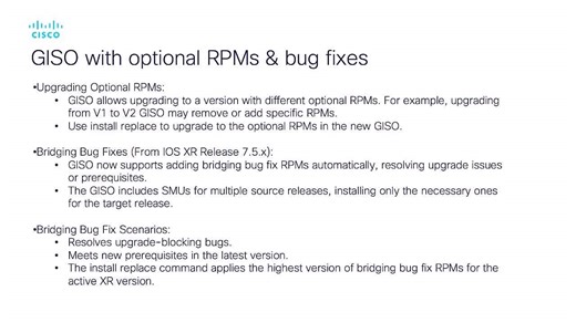 Upgrade IOS XR Software  with Golden ISO ( Install Replace) - Cisco Video Portal