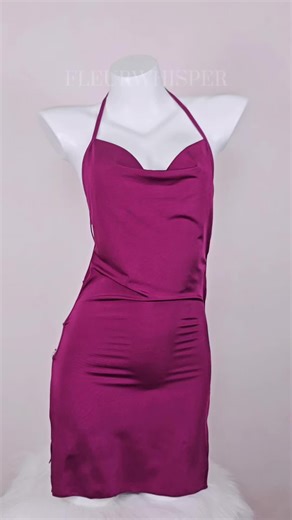 Stylish Halter Satin Slip Dress for Elegant Nights