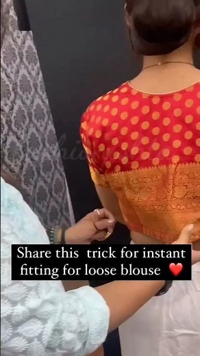 instant trick for fitting of loose blouse #tipsandtricks #fitting @fashionishta