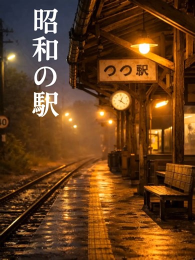 昭和の駅。あの頃の別れは、駅のホームでした。遠くから列車のライトが近づいてくる。言いたいことはたくさんあるのに、時間だけが静かに過ぎていく。覚えていますか？あなたの昭和の思い出は何ですか？#昭和 #昭和の思い出 #昭和レトロ #懐かしい フォローと❤️お願いします。