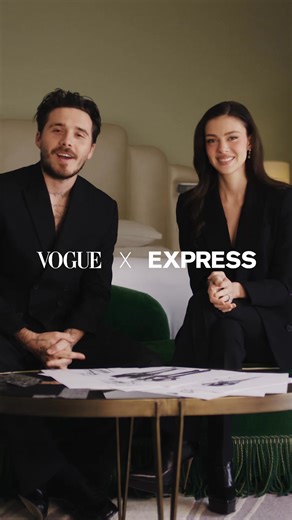 Brooklyn & Nicola turned heads in matching Express suits at the star-studded event. | Express