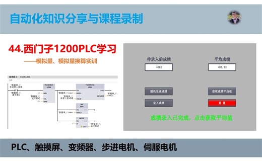 44.西门子1200PLC学习——模拟量、模拟量换算实训