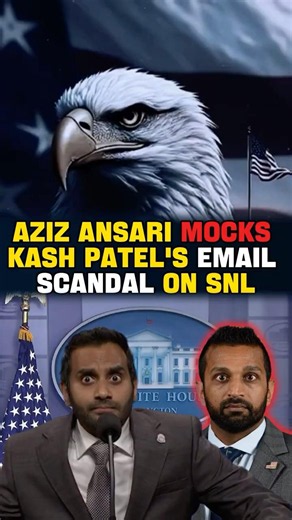 Aziz Ansari Mocks Kash Patel's Email Scandal on SNL! 🔥 #funny #uspolitics #trump