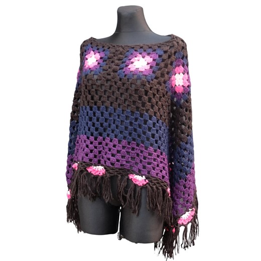 Vintage Granny Square Gradient Crochet Poncho - Etsy