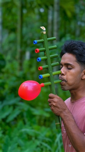 Hand make Beautiful toy using Six balloone and bamboo #Craft #Diy #toys #bambooart