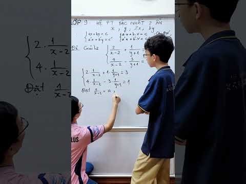 Grade 9 Math - Using substitution to reduce to a system of two linear equations