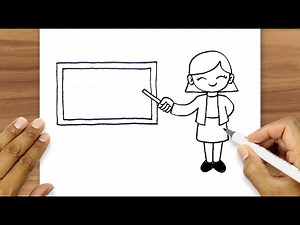 How To Draw Teacher Step By Step | How To Draw A Teacher Easy Step By Step - Videos For Kids