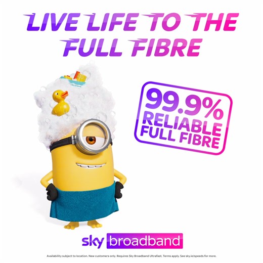 Get 99.9% reliable Sky Full Fibre Broadband for only €30 a month for 12 months. Ts&Cs apply. | Sky | Facebook