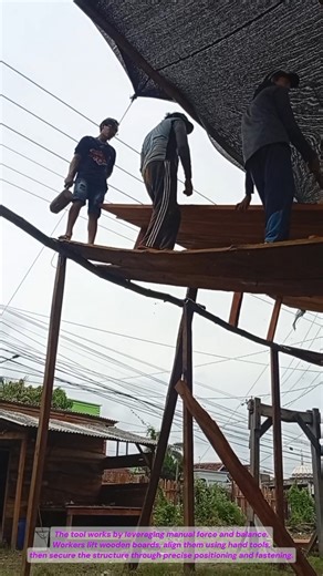 Building Wooden Platforms Faster & Safer | #WoodWork #ManualTools #Construction