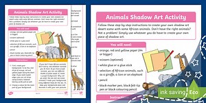 Animal Shadow Art Activity
