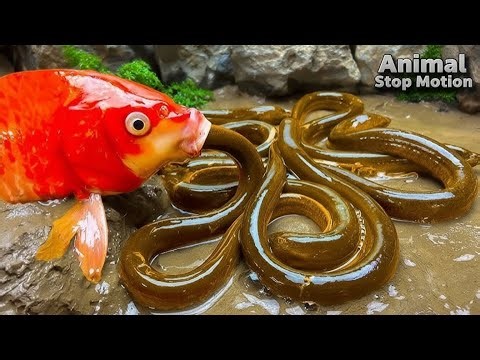 Amazing Fish Eel Animation Stop Motion | Cute Fish Animation for Children