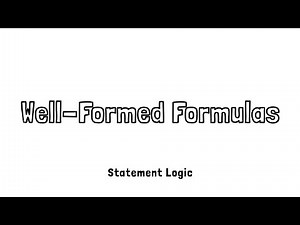 Well-Formed Formulas in Statement Logic