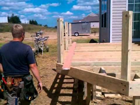 How to by LBCandDreamDecks on Framing a free standing deck 101
