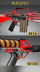 M16 VS M100 3D fire working system 😱. #shorts #shortsfeed #viral