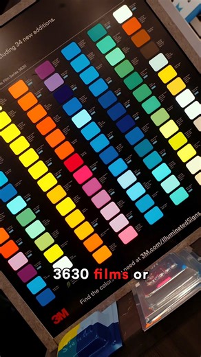 3M Films on Instagram: "Day or night, have your brand looking bright with the help of 3M™ Scotchcal™ Translucent Graphic Film 3630 and 3M™ Envision™ Translucent Graphic Film 3730. In this video 3M's Illuminated Sign Expert Fabio will shine a light on how you can use these two graphic films to help be a beacon to your customers at any time of day. With over 75 colors to choose from, we can help your brand shine! 🎇 See the wide variety of sign options in our bio today. 👈"