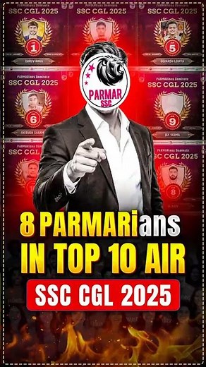 8 PARMARians IN TOP 10 AIR | SSC CGL 2025